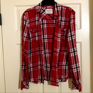 Aeropostale Plaid Button Down Top